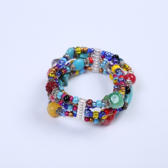  Bracelet in ethnic style "Turquoise Boho Blue" code 210024