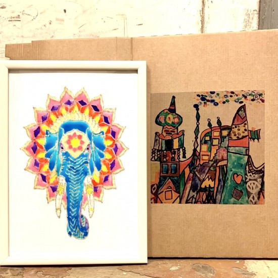 Painting in ethnic style "Slon" code 500006 Painting in ethnic style "Slon" code 500006