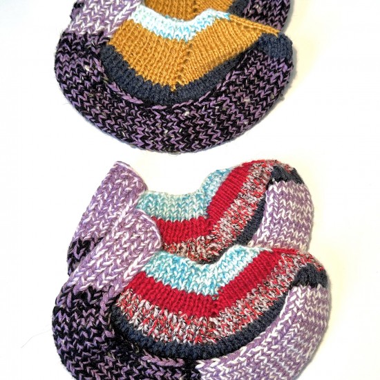 Knitted slippers for children code 130010