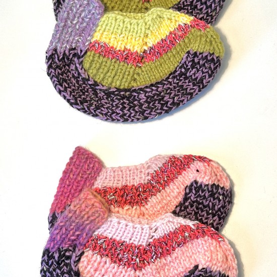 Knitted slippers for children code 130010