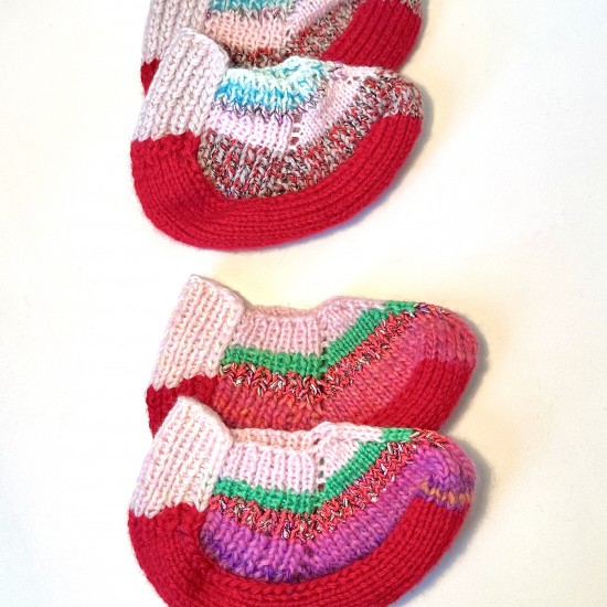 Knitted slippers for children code 130010