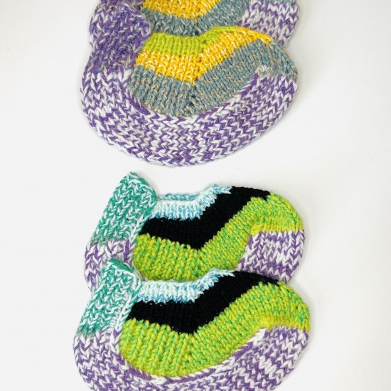 Knitted slippers for children code 130010