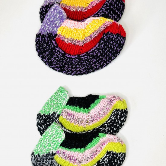 Knitted slippers for children code 130010