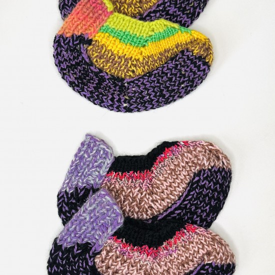 Knitted slippers for children code 130010