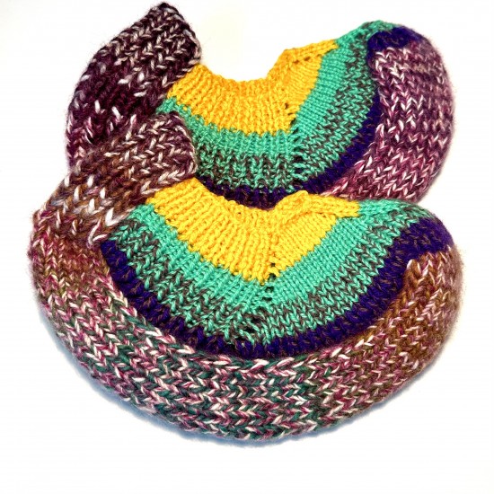 Knitted slippers code 130009 Knitted slippers code 130009