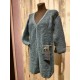 Knitted women's cardigan without buttons with pockets "Jūras Vilnis" code 120007 Knitted women's cardigan without buttons with pockets "Jūras Vilnis" code 120007