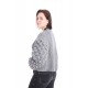 Knitted women's jacket with sleeves with balls "Silver Moon" code 120012 Knitted women's jacket with sleeves with balls "Silver Moon" code 120012