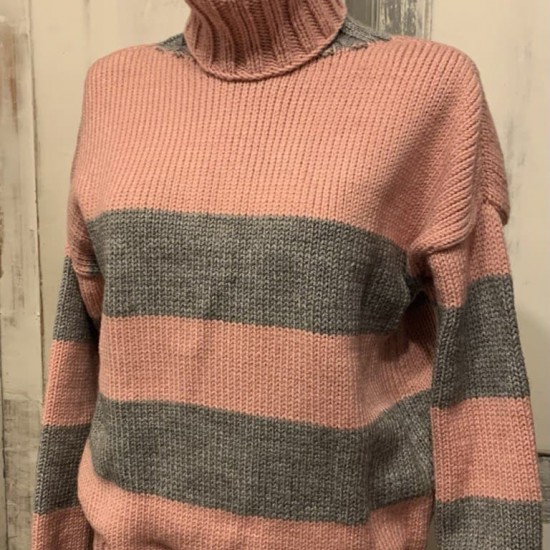 Knitted sweater for women "Pink fog" code 120014