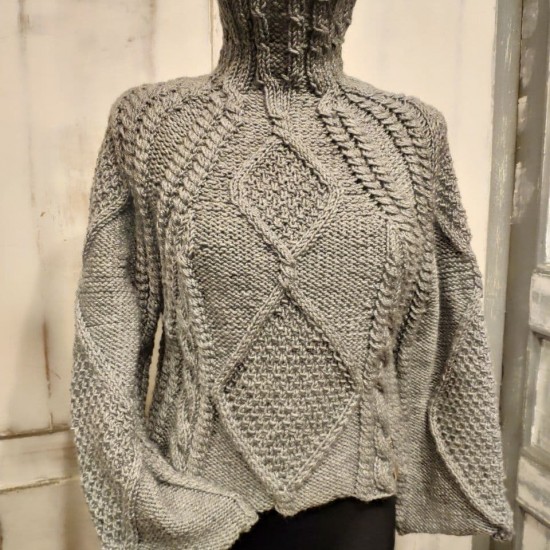 Knitted short women's sweater "Moonrise" code 120011