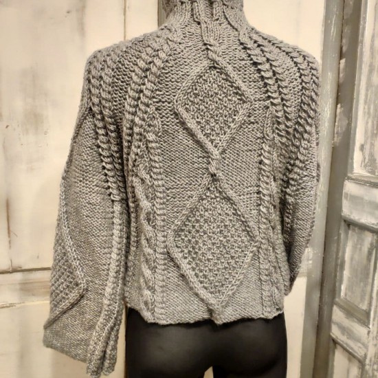 Knitted short women's sweater "Moonrise" code 120011